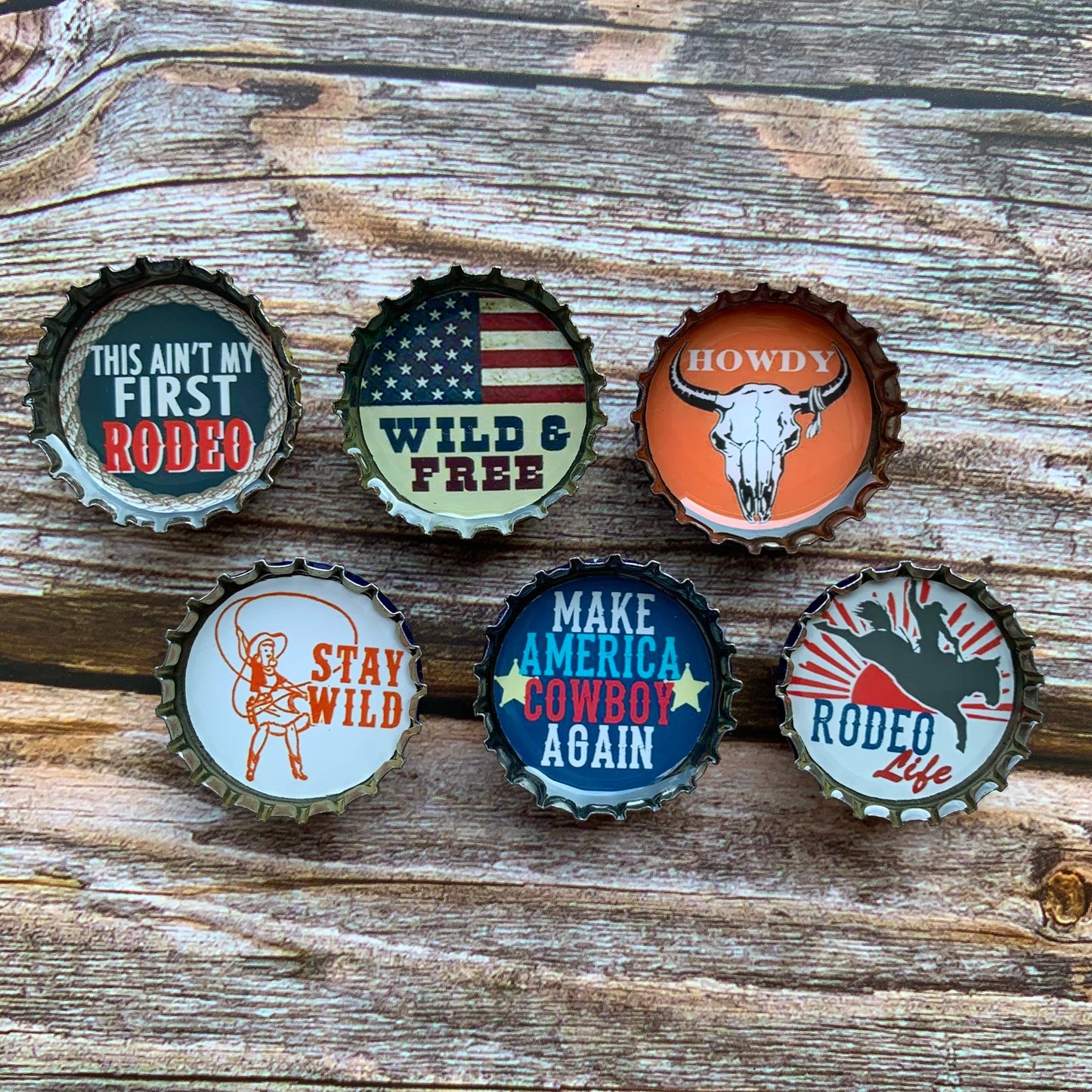 Rodeo Magnets by Kates Magnets set of 6