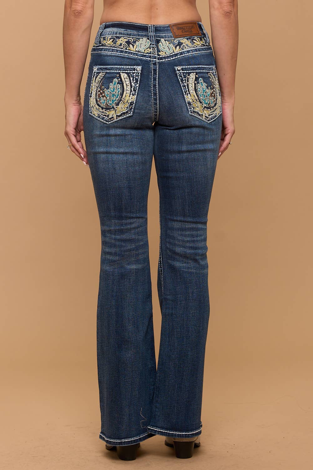 Westfield Eagle Flare Stretchy Jeans WF-820 Dark Sandwash