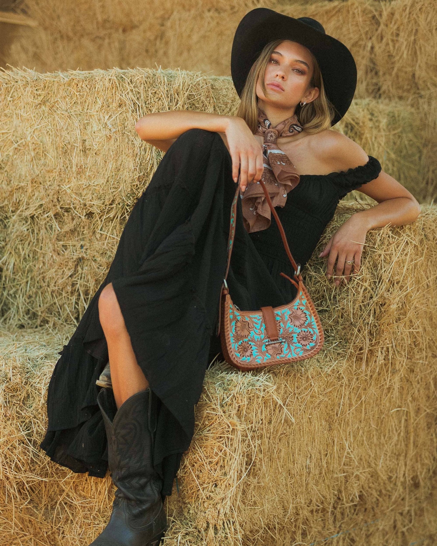 Loyal West  LW-S25-304Dannia Medium Purse  Whiskey & Water