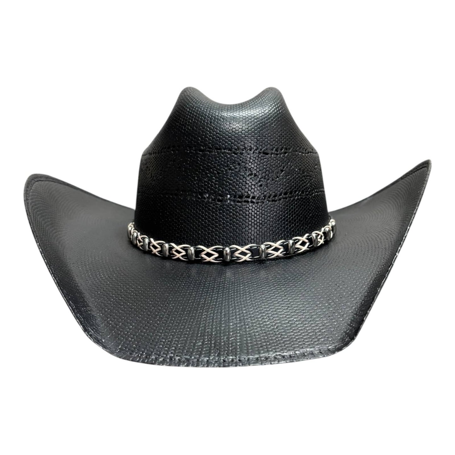 Western Straw Cowboy Hat Silas in Black