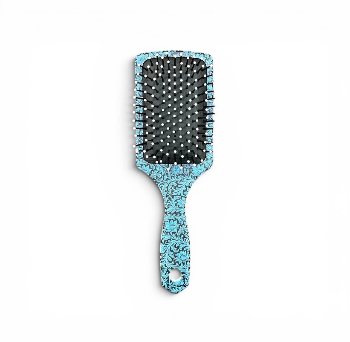Western Linens Blue Aztec hairbrush