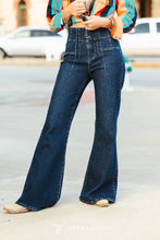 Load image into Gallery viewer, Lucky &amp; Blessed Dark Wash Tummy Control High Rise Flare Jeans JE225-DW
