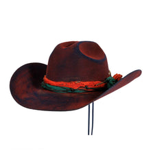 Load image into Gallery viewer, American Hat Makers Wool Felt Distressed Cowgirl Hat - Style Skylar: Multicolored

