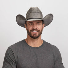 Load image into Gallery viewer, American Hat Makers Distressed Bangora Straw Hat - Style Moonwalk in Grey

