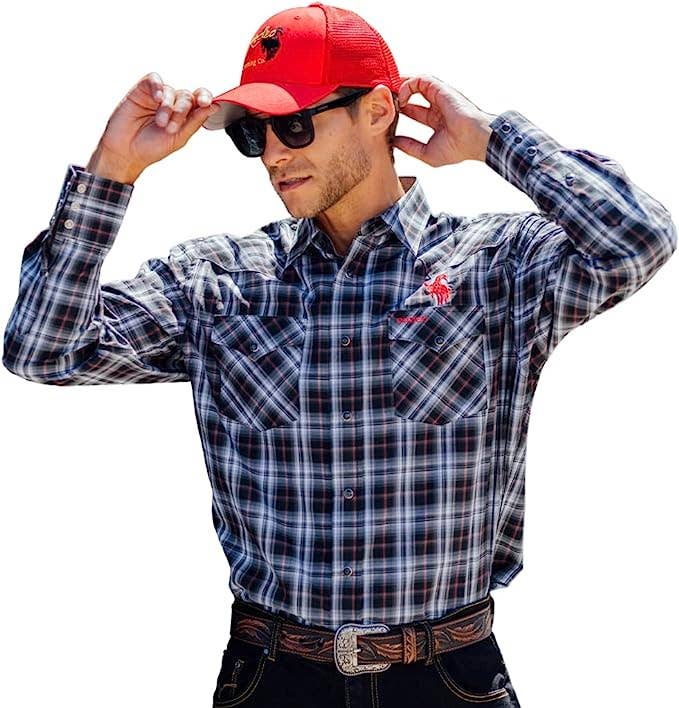 Rodeo Clothing Signature in Red Cotton Twill Mesh Western Cap