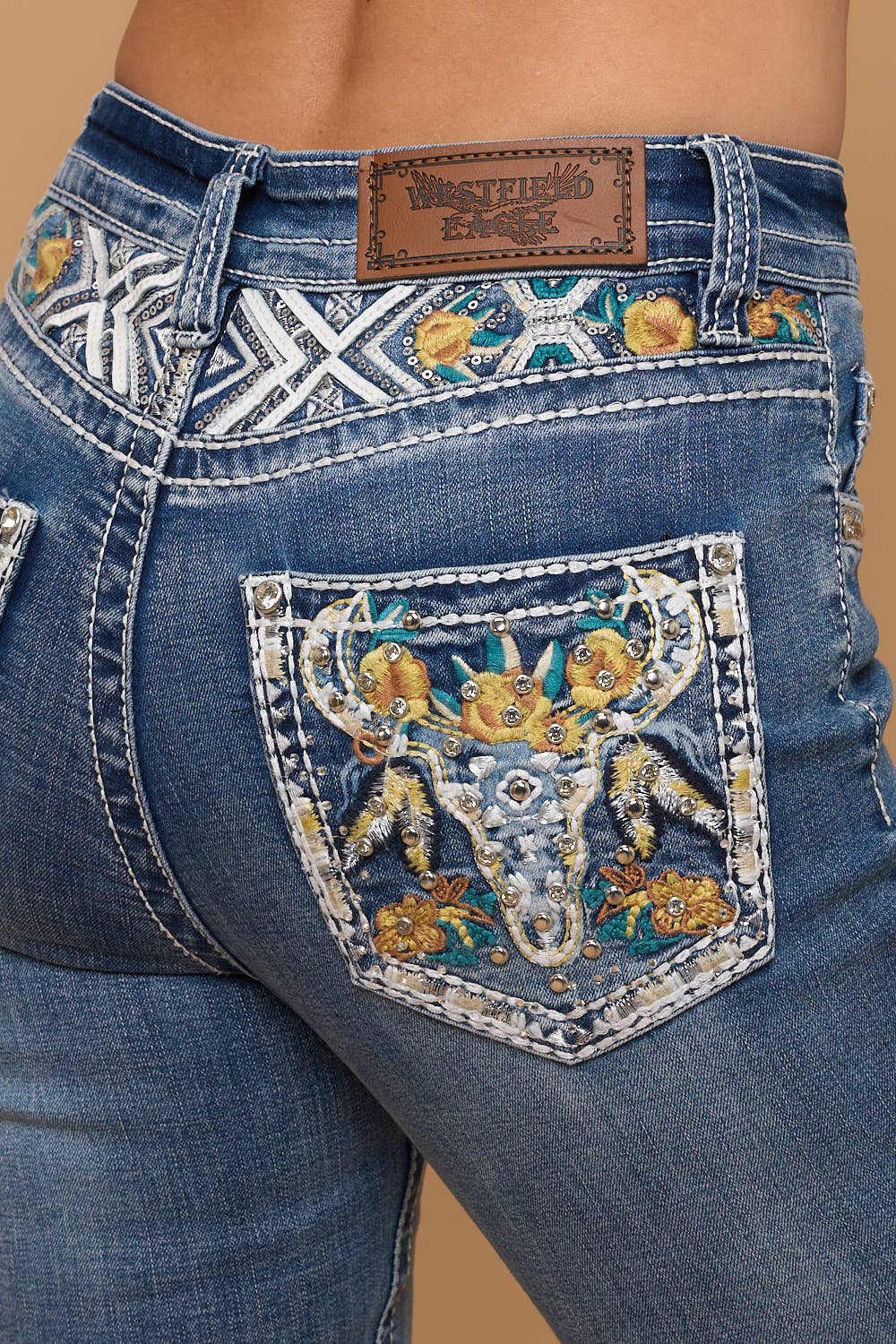 Westfield Eagle Flare Stretchy Jeans WF-821 Sandwash