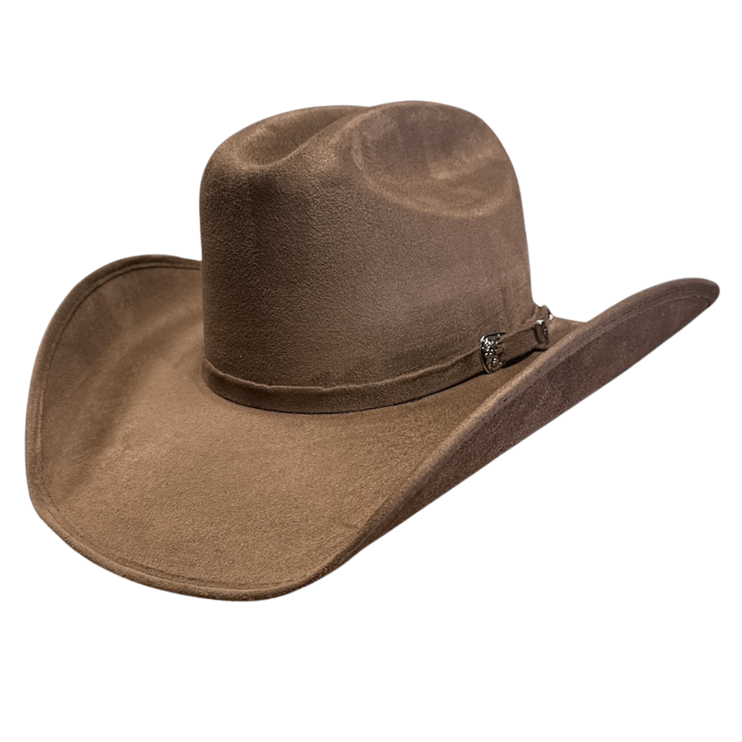 American Hat Makers Dutch Cowboy Cattleman Faux Suede Hat in Brown