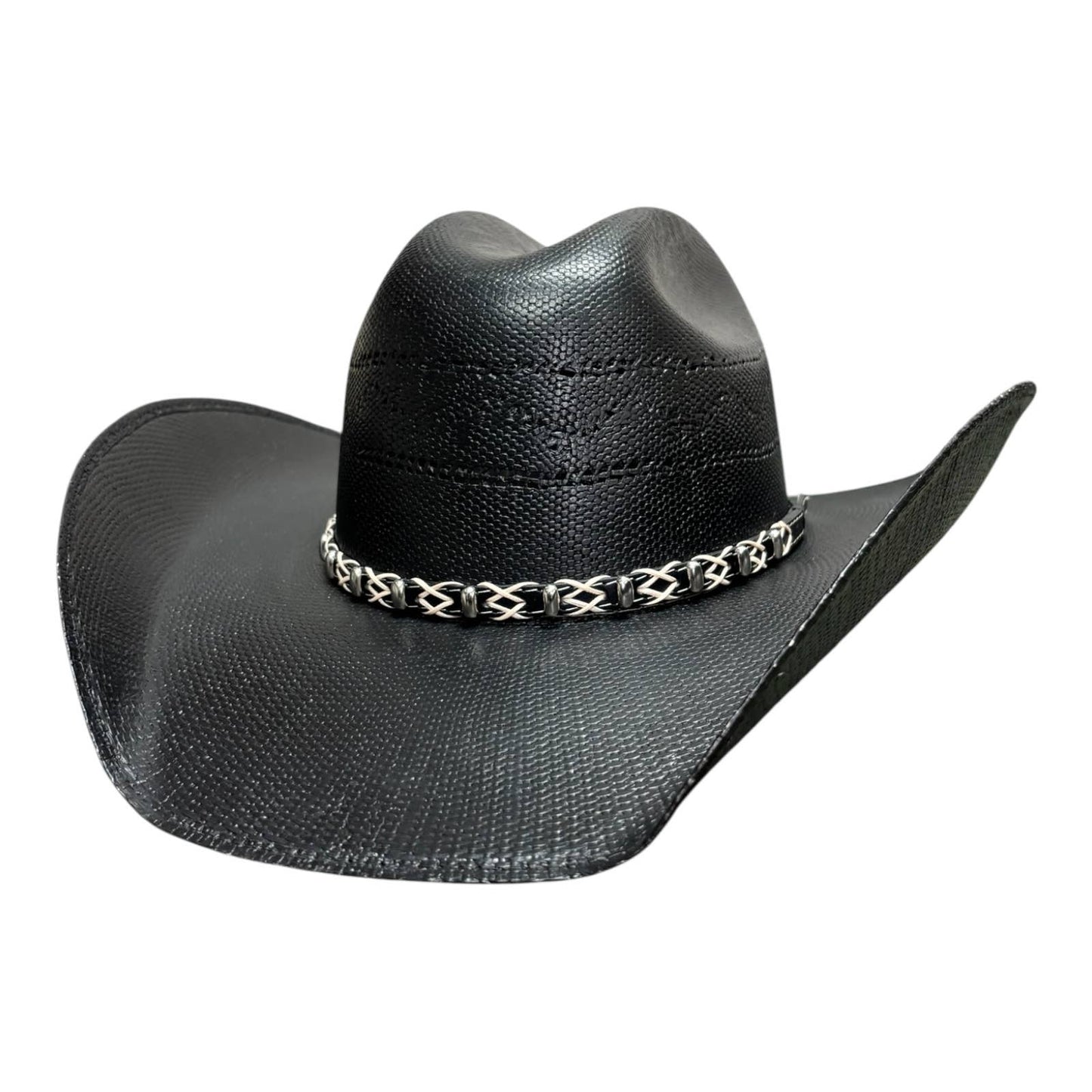 Western Straw Cowboy Hat Silas in Black