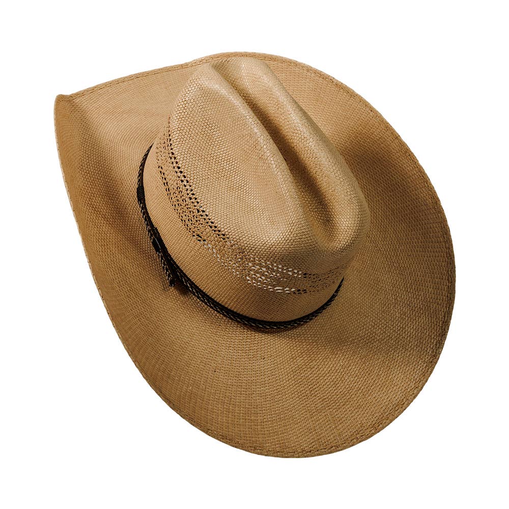 American Hat Makers Straw Cowboy Hat American Maverick in Tan