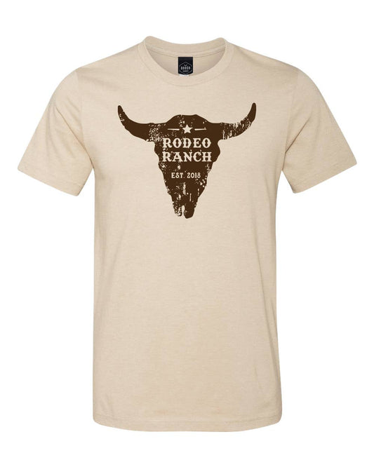 Rodeo Ranch Cowskull T-Shirt - Heather Dust