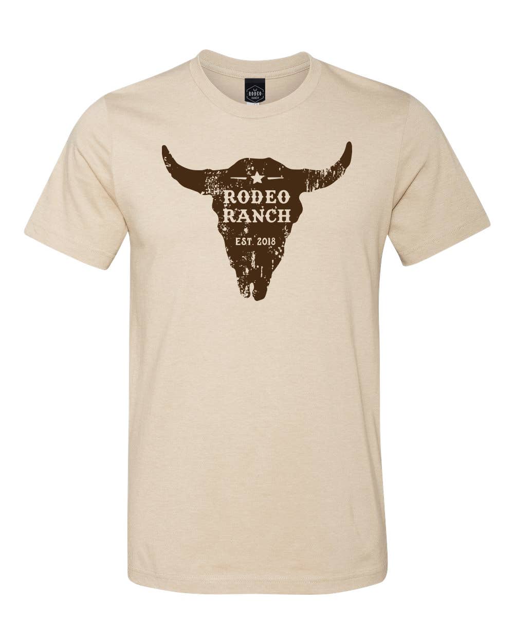 Rodeo Ranch Cowskull T-Shirt - Heather Dust