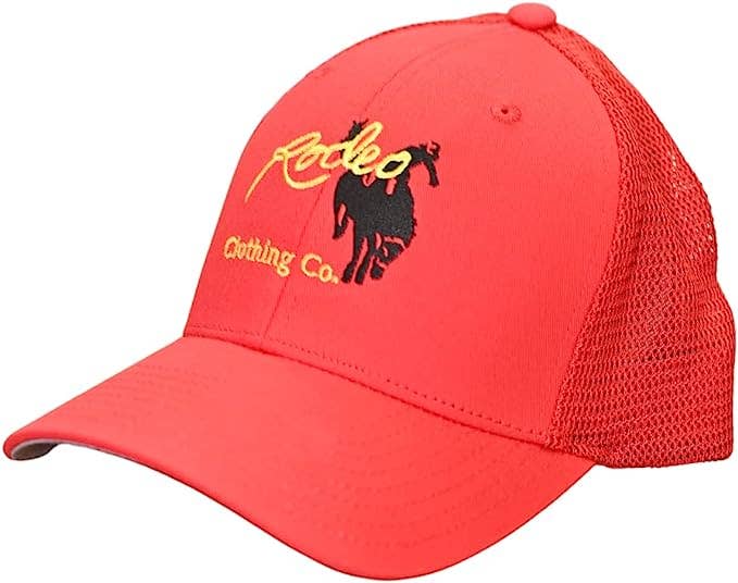 Rodeo Clothing Signature in Red Cotton Twill Mesh Western Cap