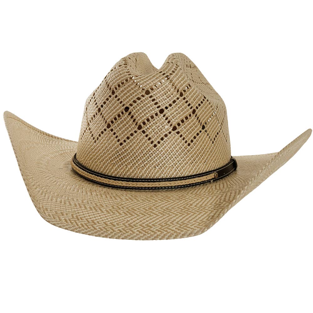 American Hat Makers Straw Cowboy Hat Cattleman Western - Style Gunman: Ivory