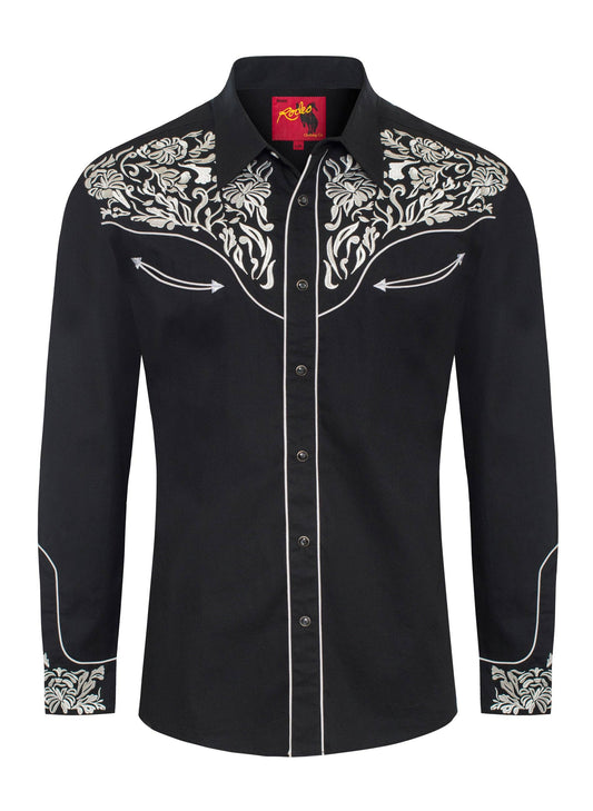Rodeo Clothing PS500L-EC-562 Men's Western Cowboy Embroidery Shirt