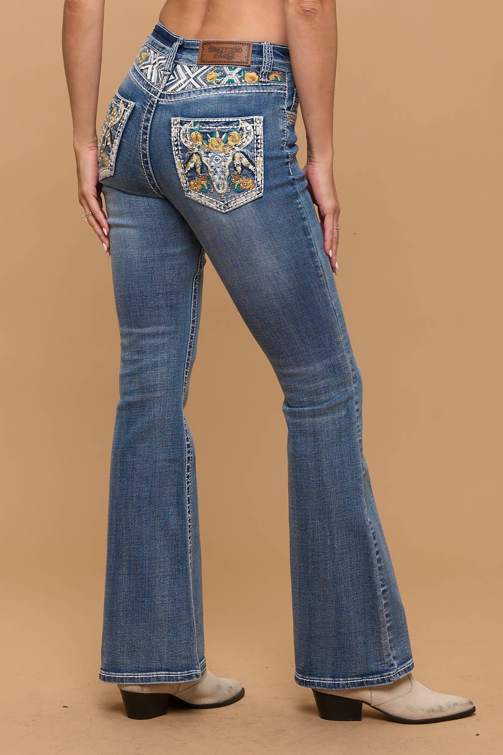 Westfield Eagle Flare Stretchy Jeans WF-821 Sandwash