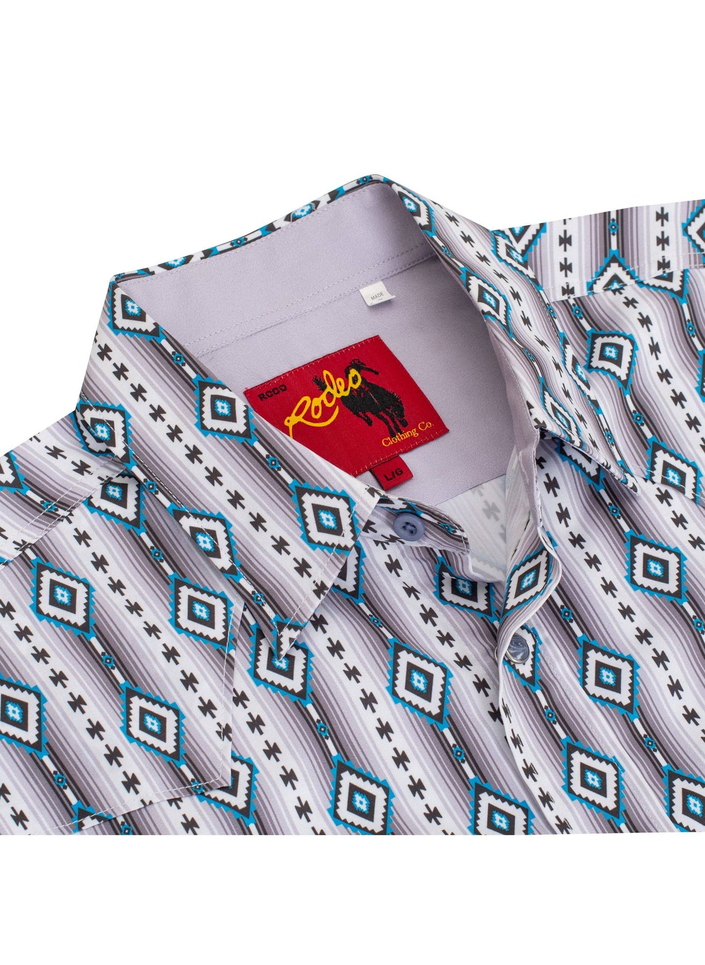 Rodeo Clothing Men's Western Pearl Snap Aztec Print Shirt MPS110L-1065