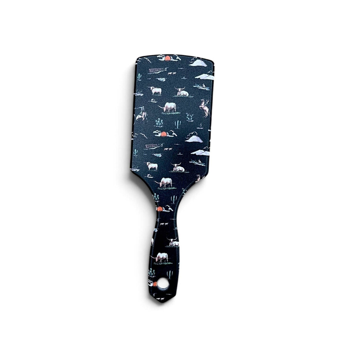 Western Linens Night rodeo hairbrush