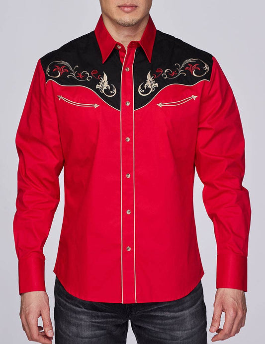 RODEO Men's Western Embroidery Shirt PS500l-528