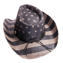 Load image into Gallery viewer, American Hat Maker Americana - Straw Cowboy Hat in Red/Blue
