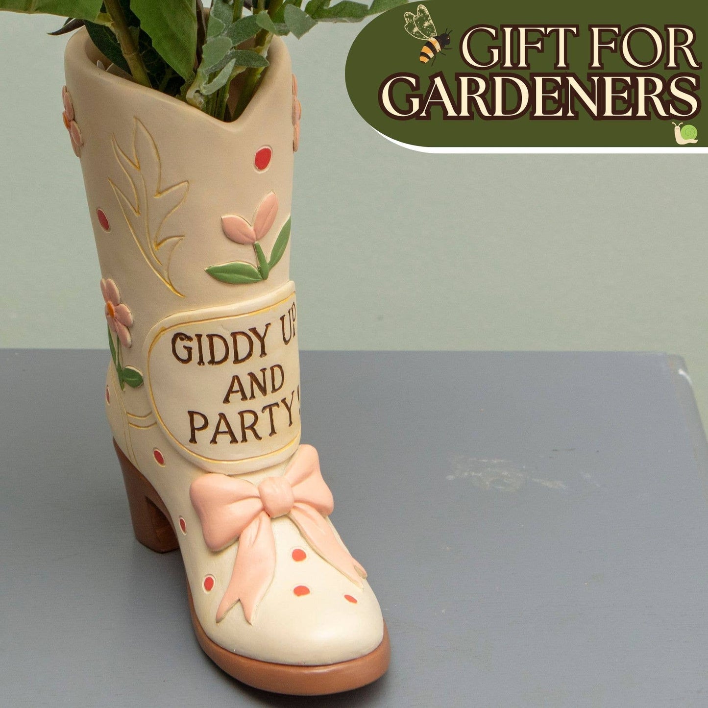 Giddy Up Cowboy Boots Vase GC1351