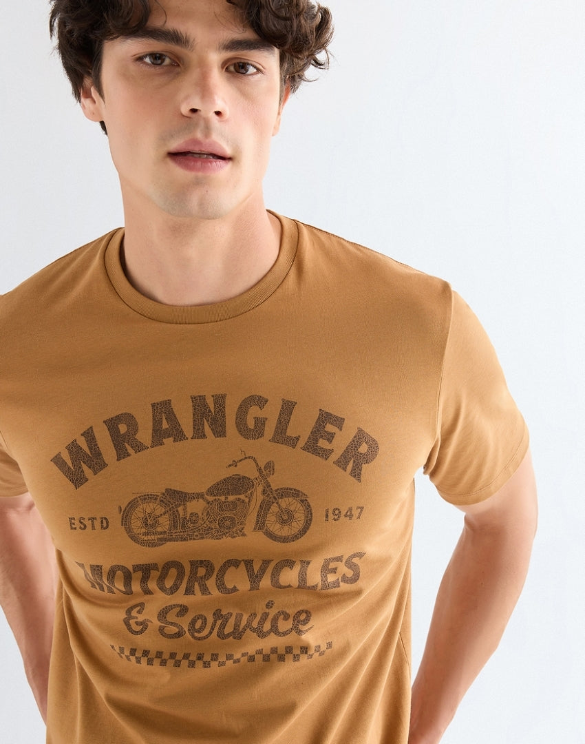 Wrangler Regular Americana Tee 112377952 in Chipmunk