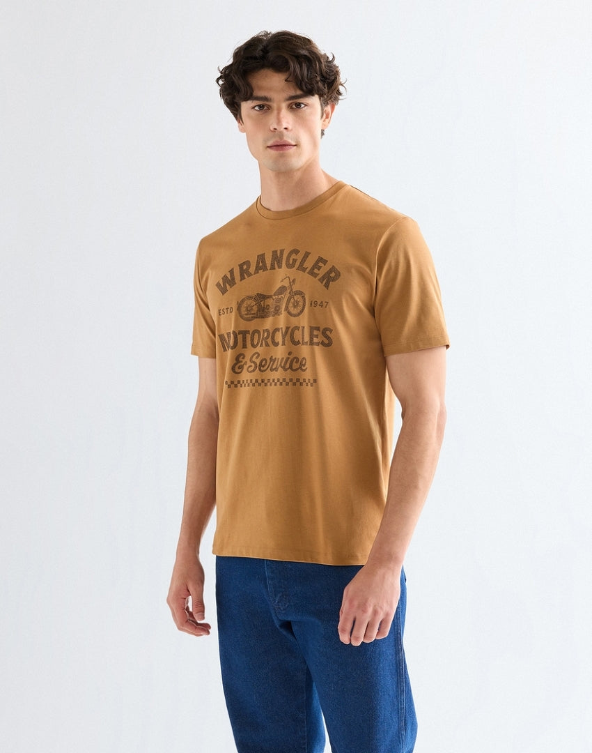 Wrangler Regular Americana Tee 112377952 in Chipmunk