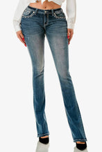 Load image into Gallery viewer, Grace In LA Aztec Motif Embroidery Mid-Rise Bootcut EB-51867
