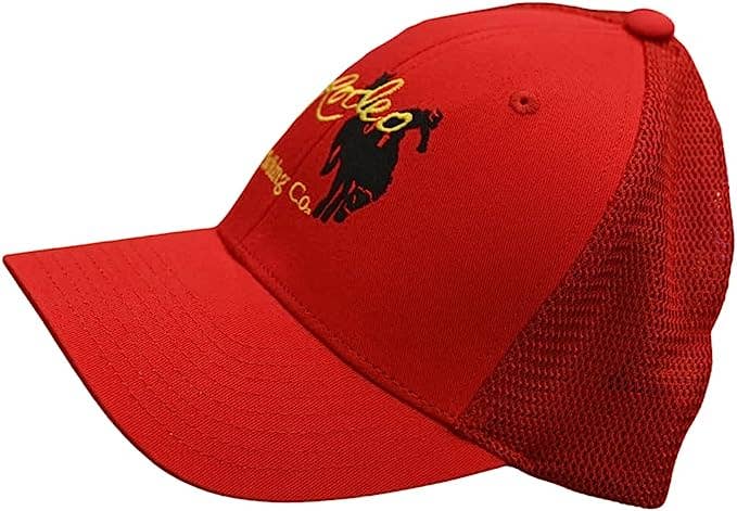 Rodeo Clothing Signature in Red Cotton Twill Mesh Western Cap