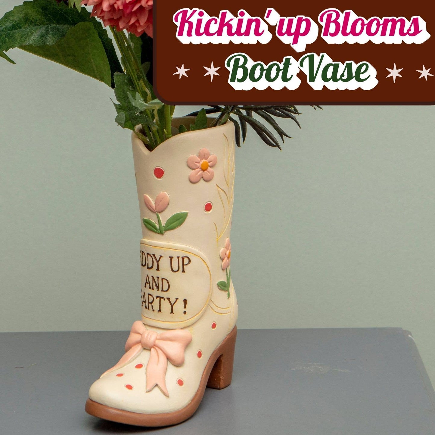 Giddy Up Cowboy Boots Vase GC1351