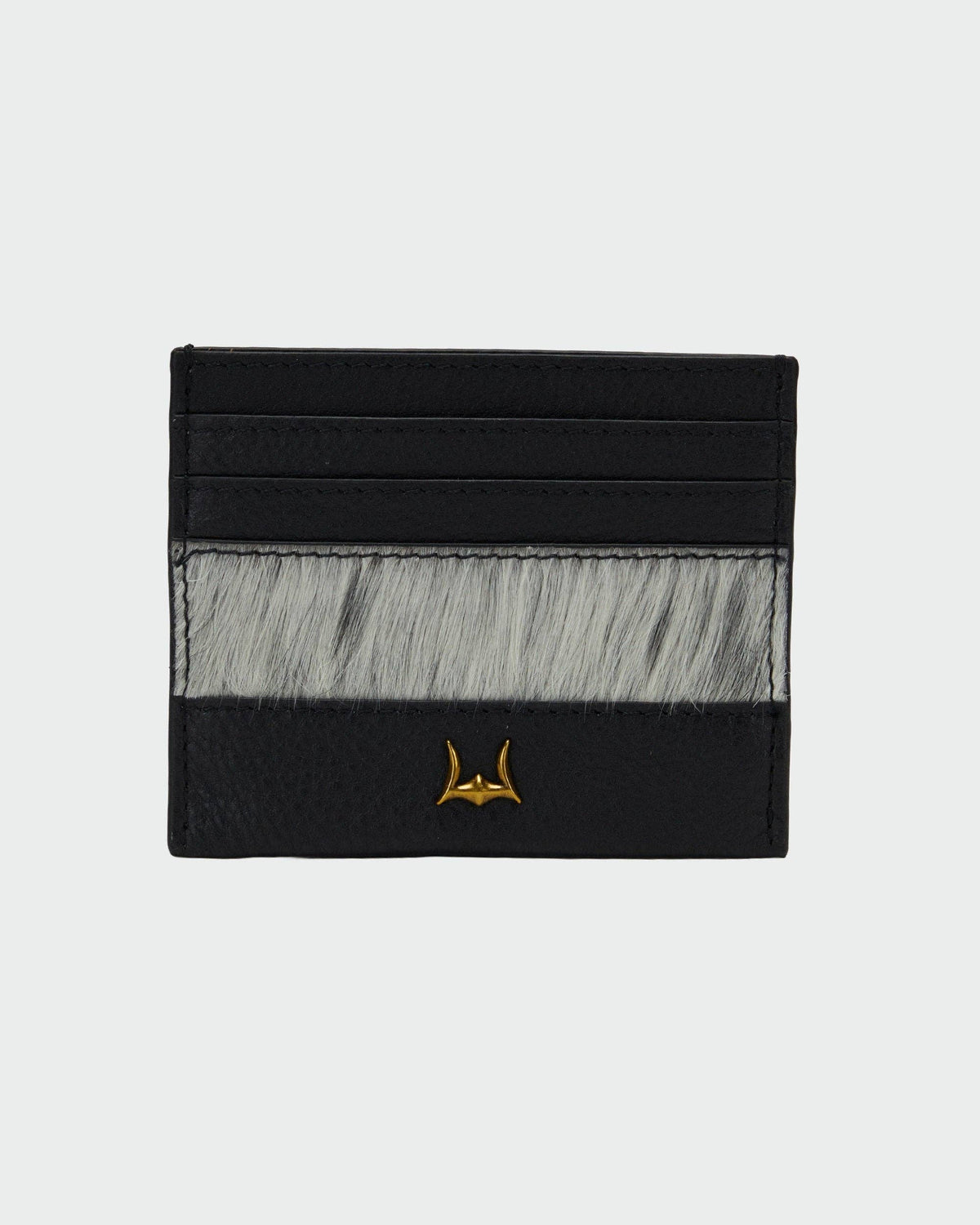 Myra Loyal West Shell Card Holder  In Hand Finished Embossed Leather Brown: Single