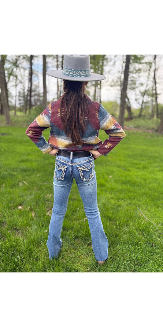 MontanaCo Girls Western Bootcut Jeans - MCGJ-HX31  BLUDEN