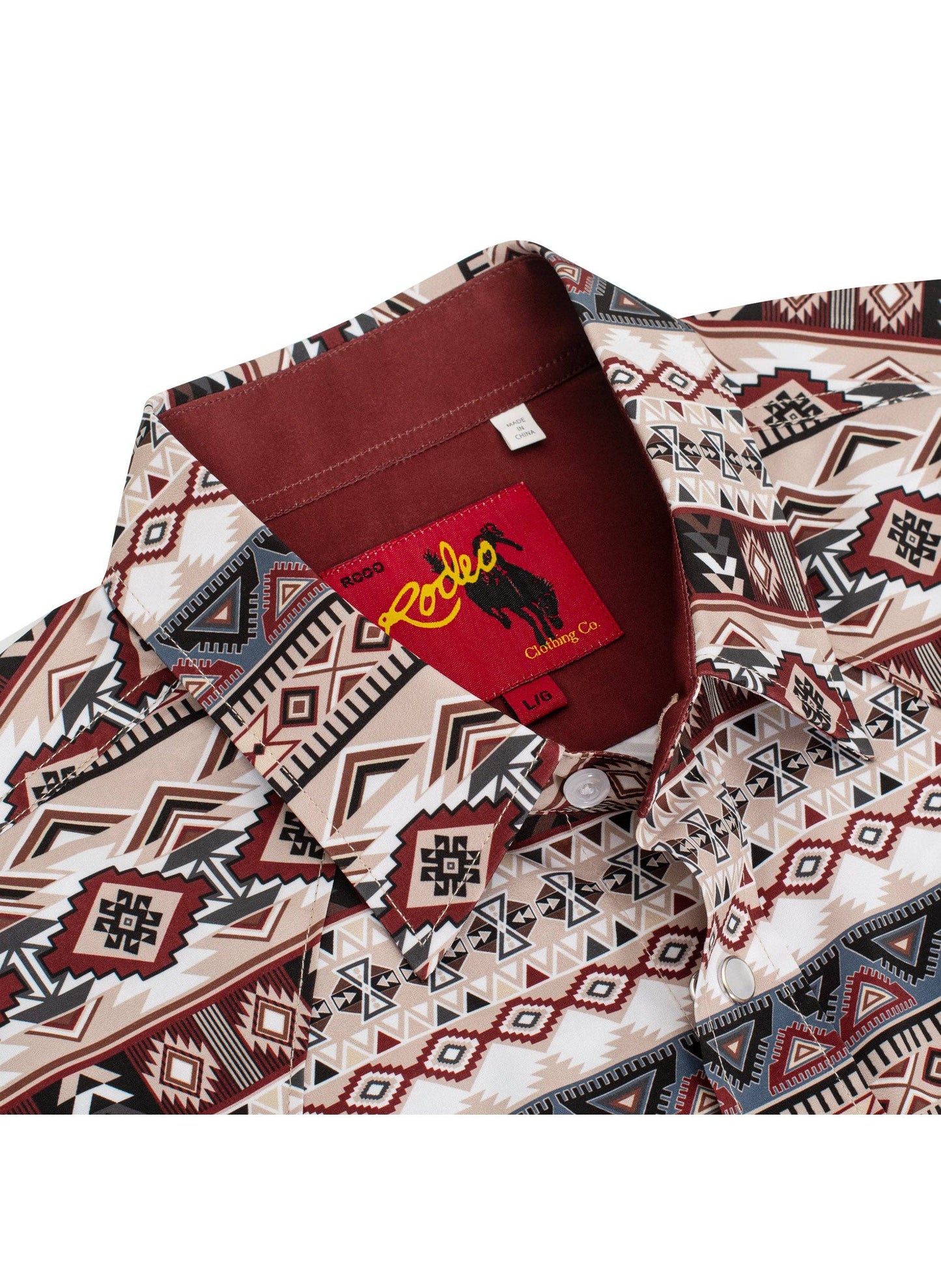 Rodeo Clothing Men's Western Pearl Snap Aztec Print Shirt - MPS110L-1064