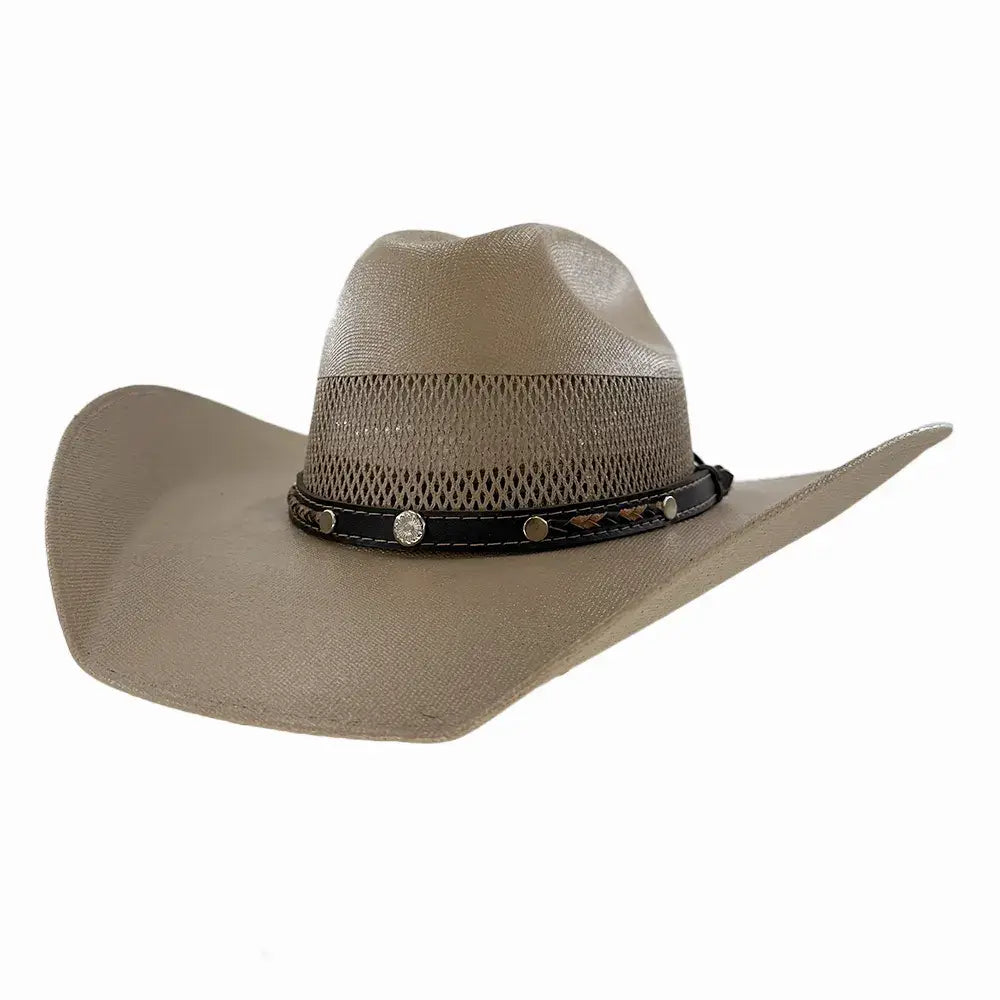 American Hat Makers Austin Western Straw Cowboy Hat in Sand