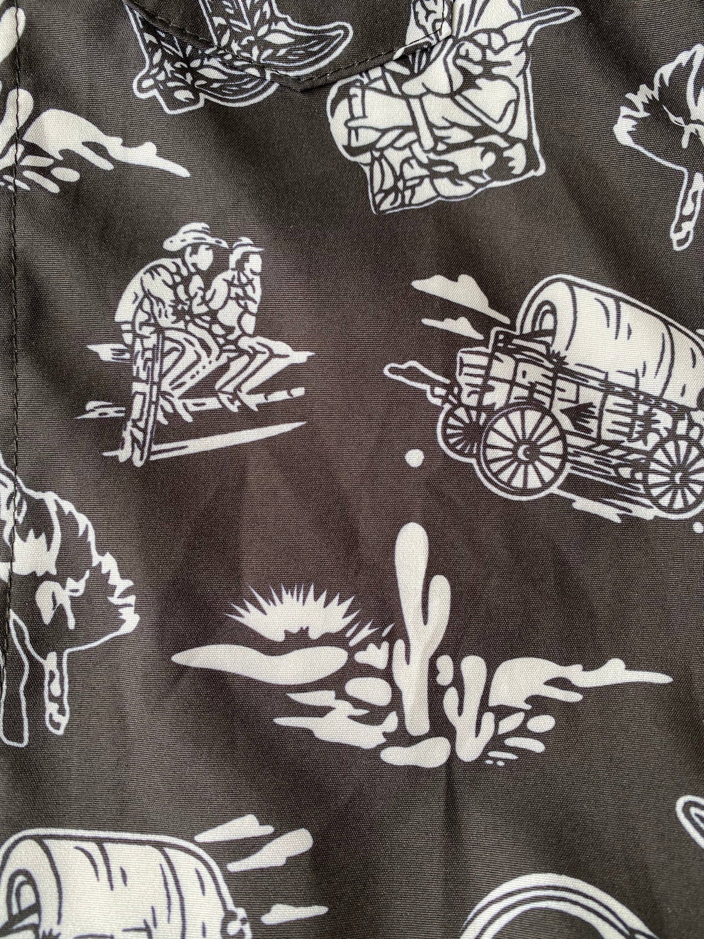 Shea Baby BOYS LONG SLEEVE Wild West PRINT PEARL SNAP SNAP03