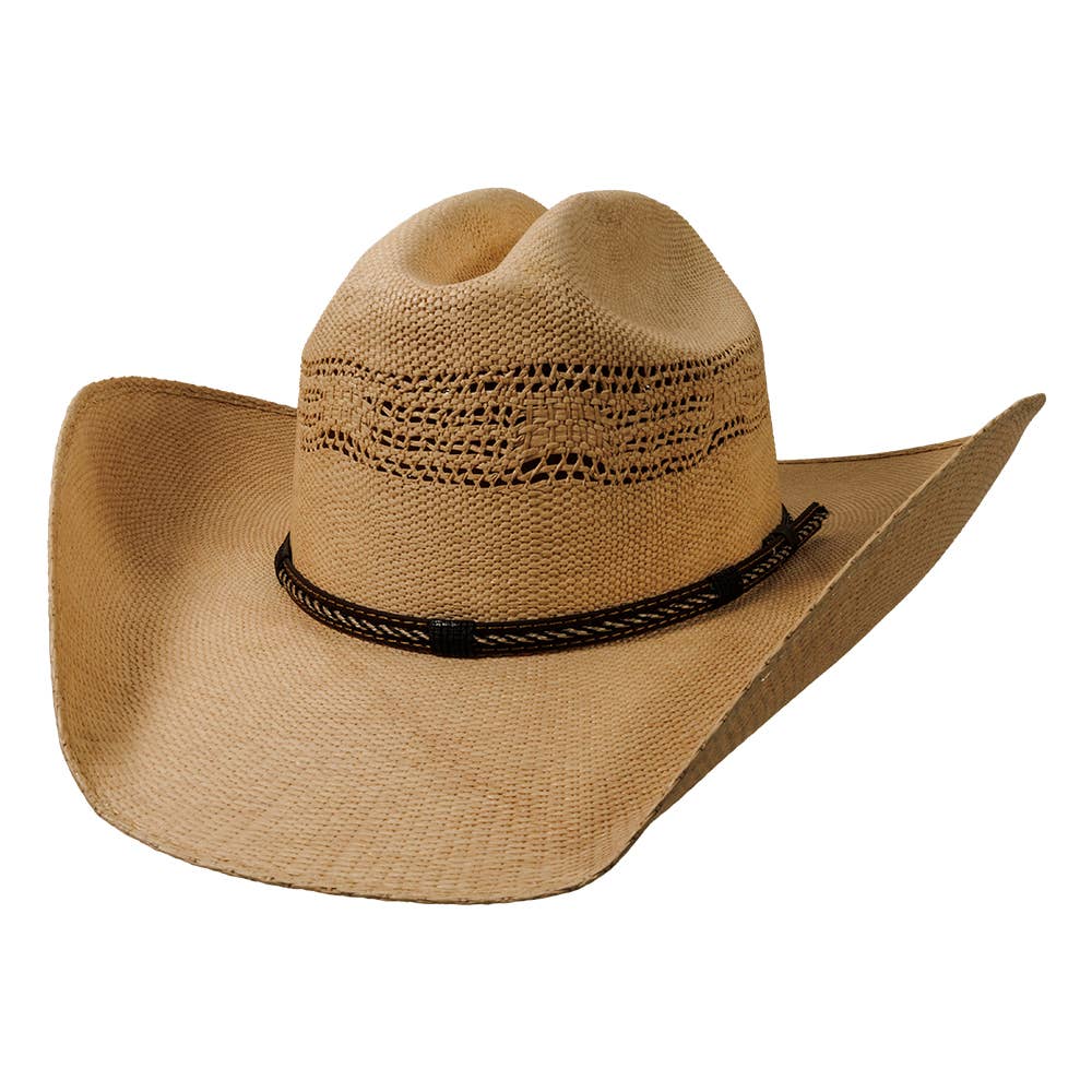 American Hat Makers Straw Cowboy Hat American Maverick in Tan