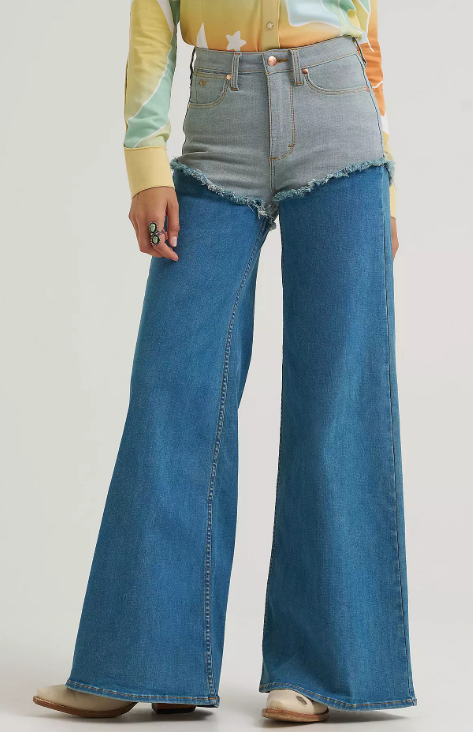 Wrangler 112388946 Lainey Wilson Chapped Cheeky Wide Leg Jeans