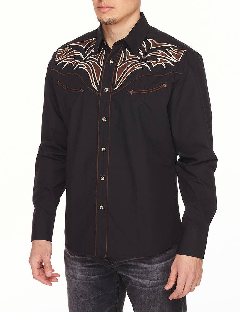 RODEO Men's Western Embroidery Cowboy Outfit Shirts PS500l-534