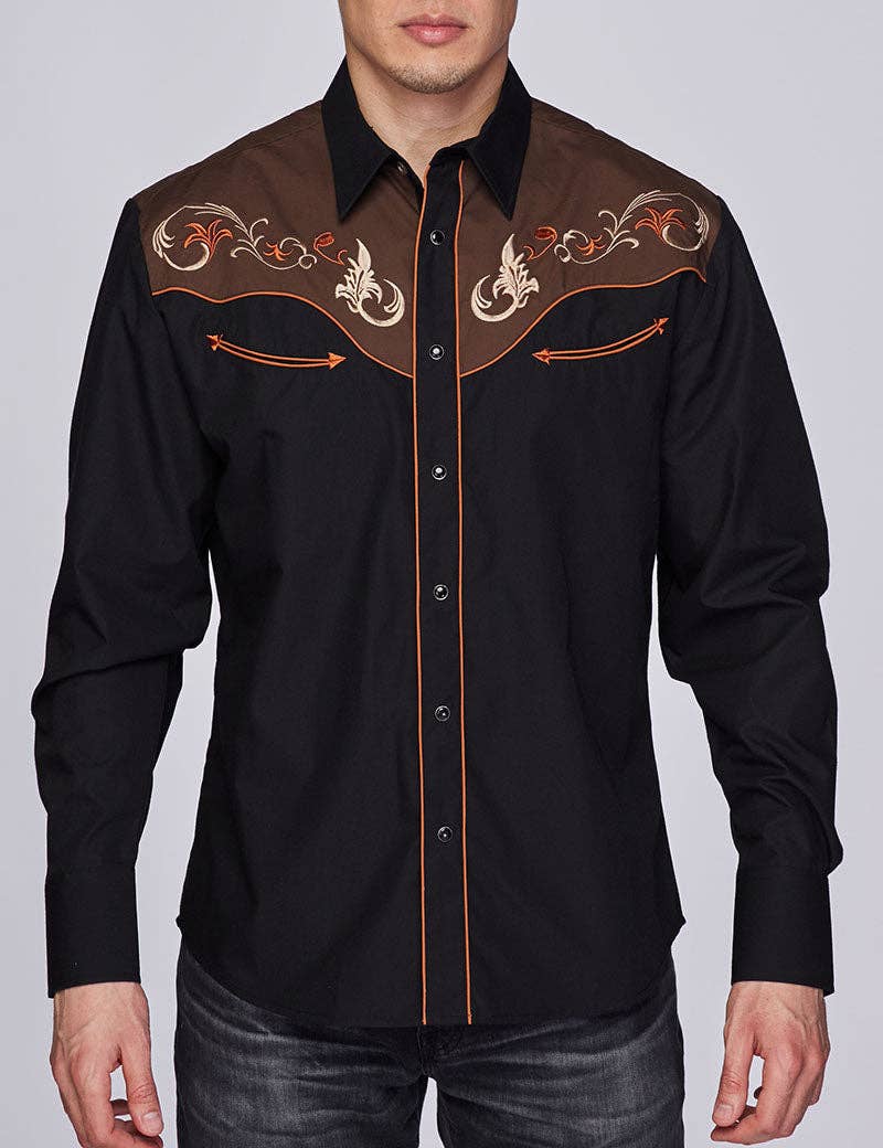 Rodeo Clothing Mens Western Embroidery Cowboy Shirt PS500-507