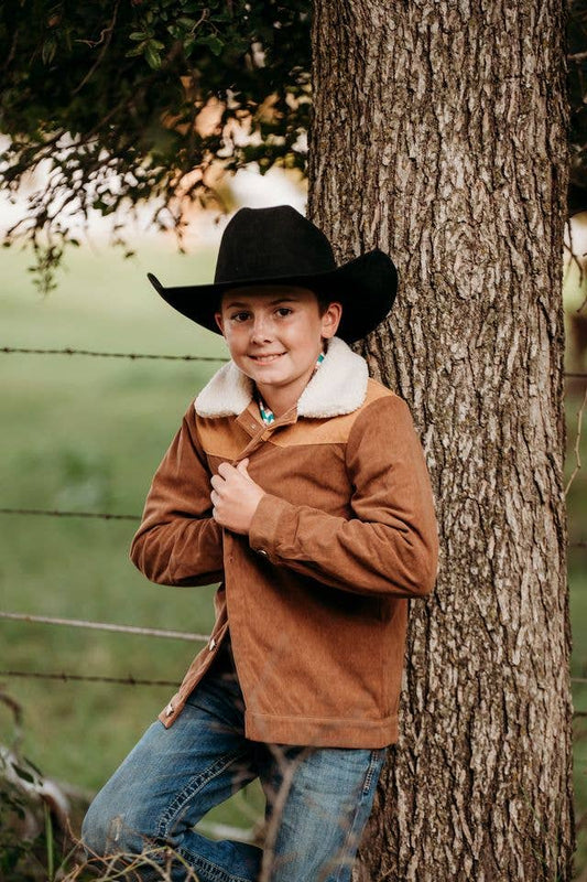 YOUTH Boys Brown Two Toned Jacket SBJ01