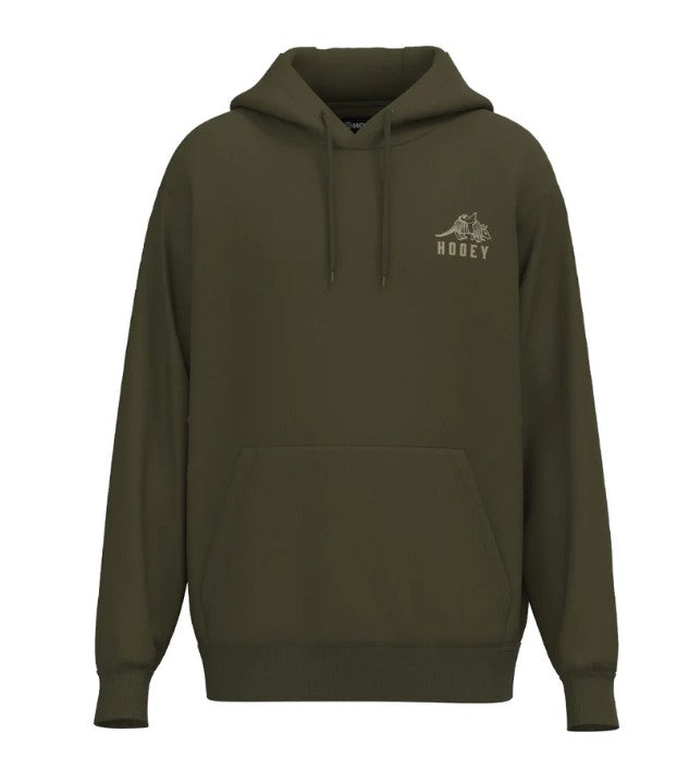 Hooey "Desert Dillo" Olive Green Western Original Landscape Logo Hoody HH1378DKOL