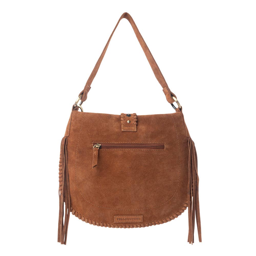 Myra Bag S-14553 Yellowstone Westbrook Suede Leather Bag in Amber Dusk