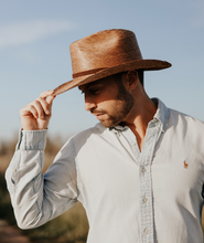 Load image into Gallery viewer, American Hat Makers Mexican Palm Straw Cowboy Hat - Tycoon: Toast
