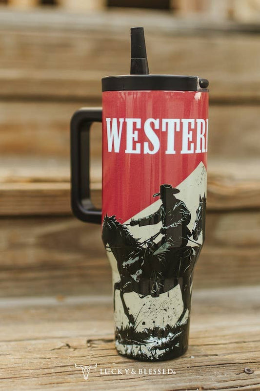 Western Soul Cowboy Printed Tumbler (40oz) TPH42