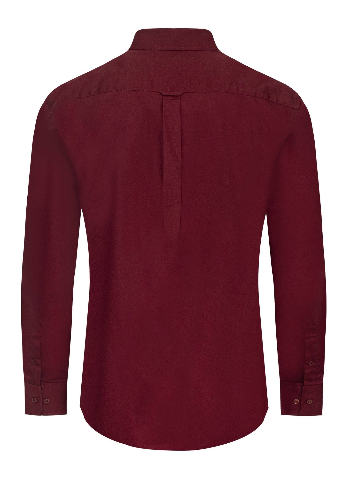 Rodeo Clothing AC110L-Burgundy Men’s Solid Western 100% Cotton Twill Button Down Shirt