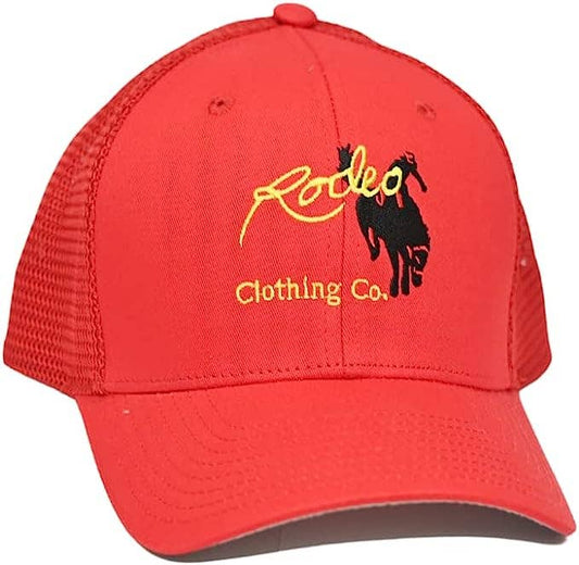 Rodeo Clothing Signature in Red Cotton Twill Mesh Western Cap