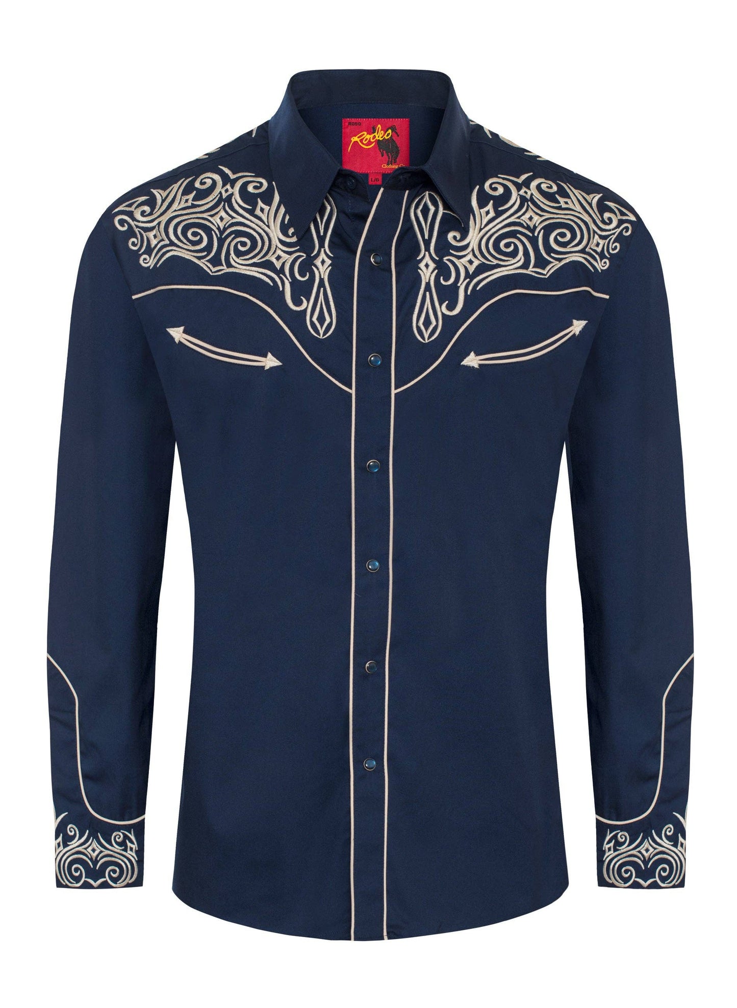 Rodeo Clothing PS500L-EC-549 Men's Western Cowboy Embroidery Shirt