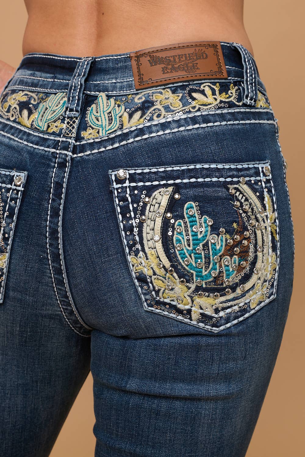 Westfield Eagle Flare Stretchy Jeans WF-820 Dark Sandwash