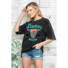 Load image into Gallery viewer, Cowboy Rodeo - Oversize Mineral Wash T: CHARCOAL GREY MB2063
