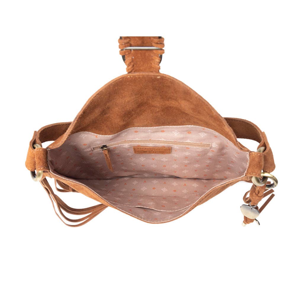 Myra Bag S-14553 Yellowstone Westbrook Suede Leather Bag in Amber Dusk