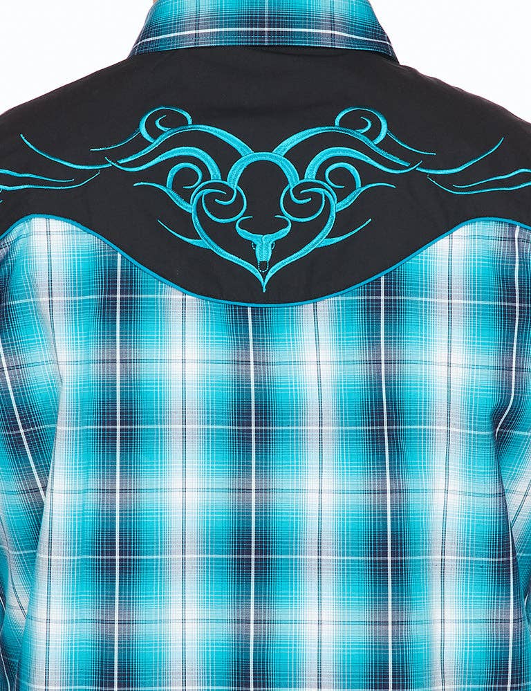 Rodeo Clothing Men's Western Embroidery Cowboy Shirt PS500-531